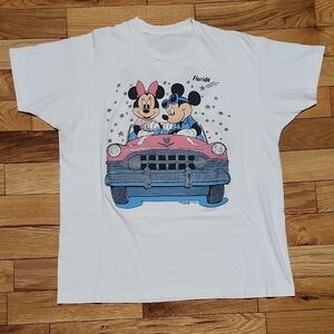Vintage Disney Mickey And Minnie Florida Tshirt